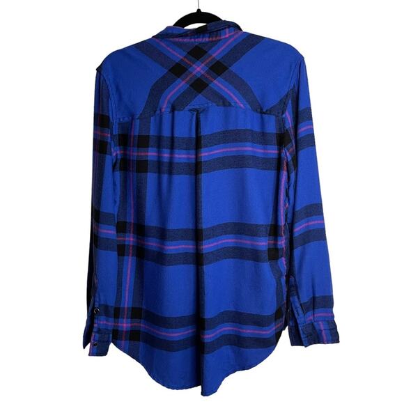 BDG Urban Outfitters Blue Plaid Button Down Shirt - Picture 2 of 7